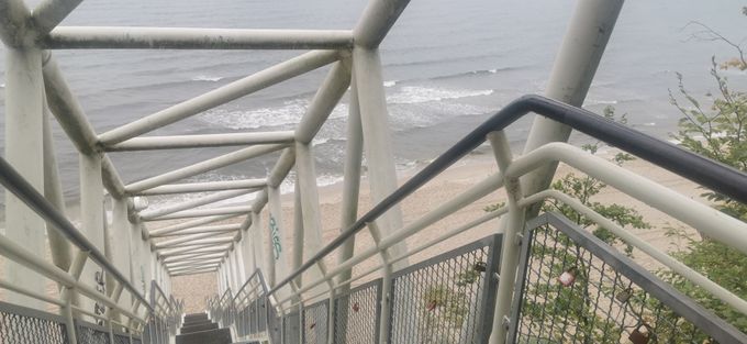 Strandzugang / Stahltreppe bei Ückeritz